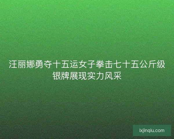 汪丽娜勇夺十五运女子拳击七十五公斤级银牌展现实力风采